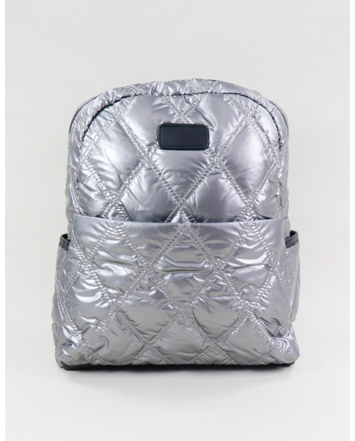Damas de plata mochila acolchado