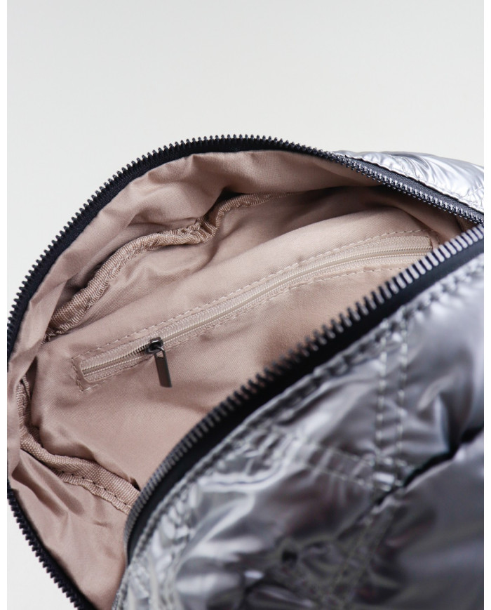 Ladies Silver Backpack Padded