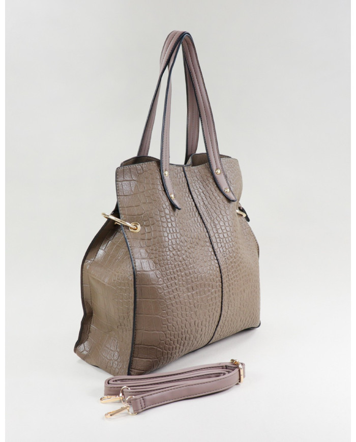 Maleta Lady Taupe con Particiones Interiores