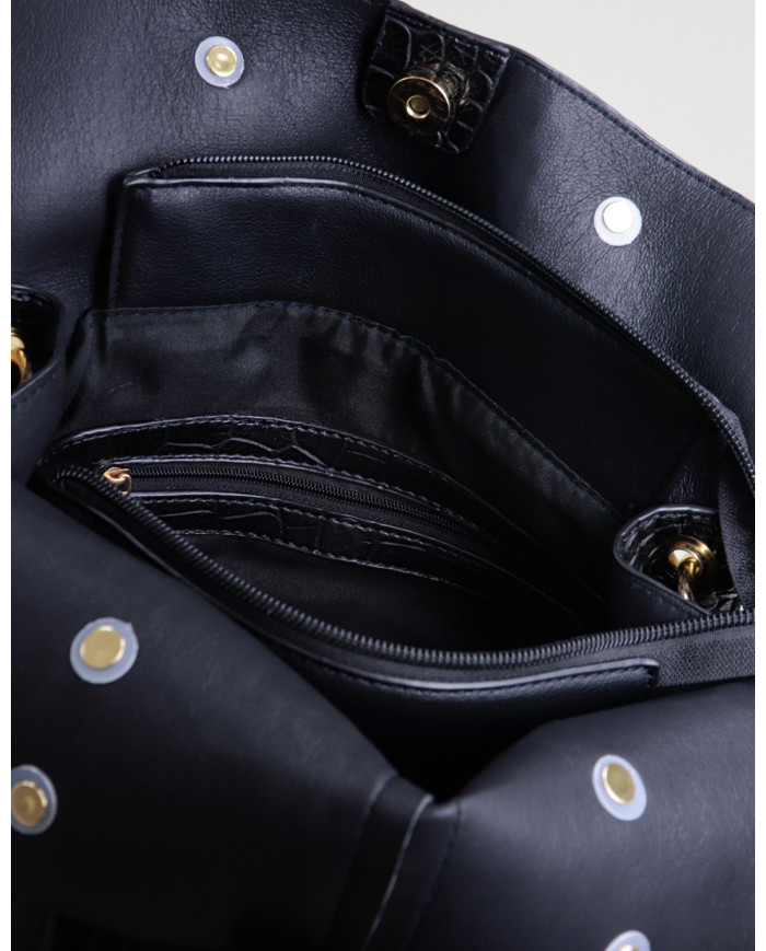 Lady's Black Suitcase with Interior Partitions