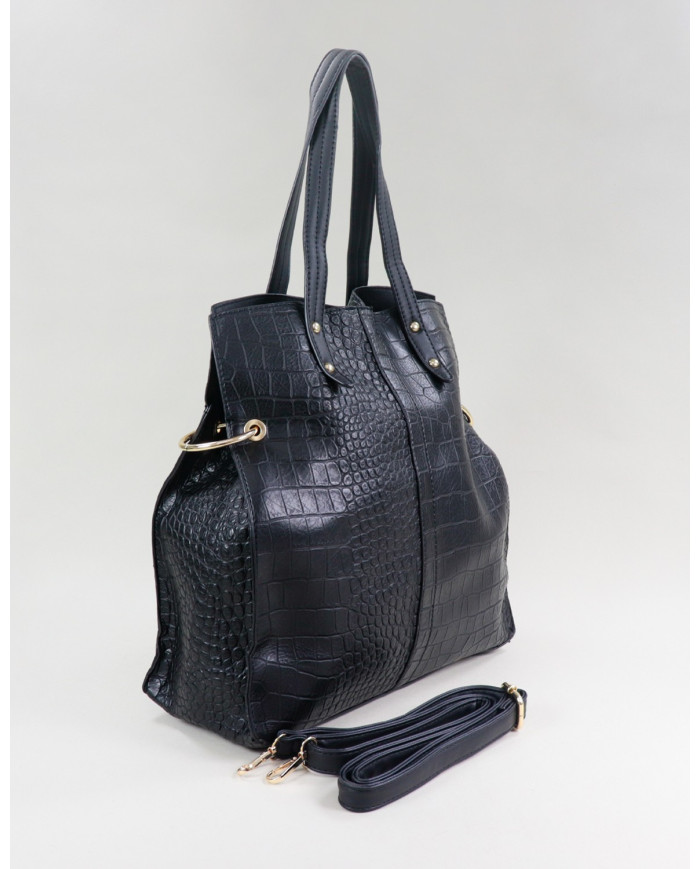 Lady's Black Suitcase with Interior Partitions