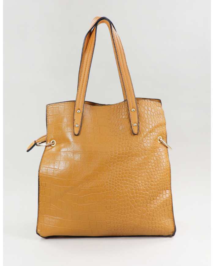 Mala Mostarda de Senhora com Divisórias no Interior