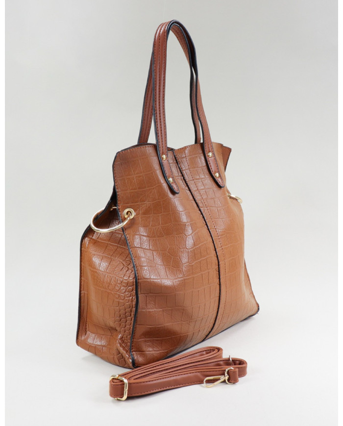 Lady Camel Bag with Interior Partitions