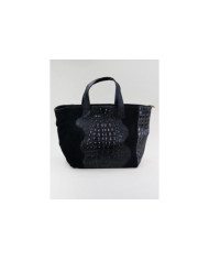 Mala Preta de Senhora de Mão em Pele