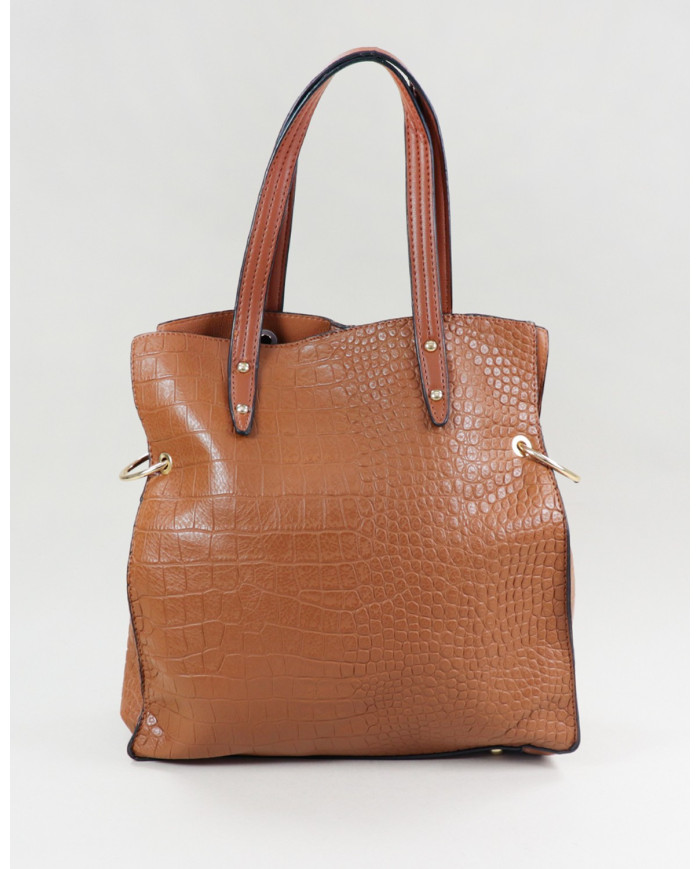 Lady Camel Bag with Interior Partitions