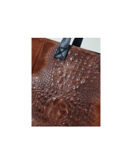 Mala Camel de Senhora de Mão em Pele