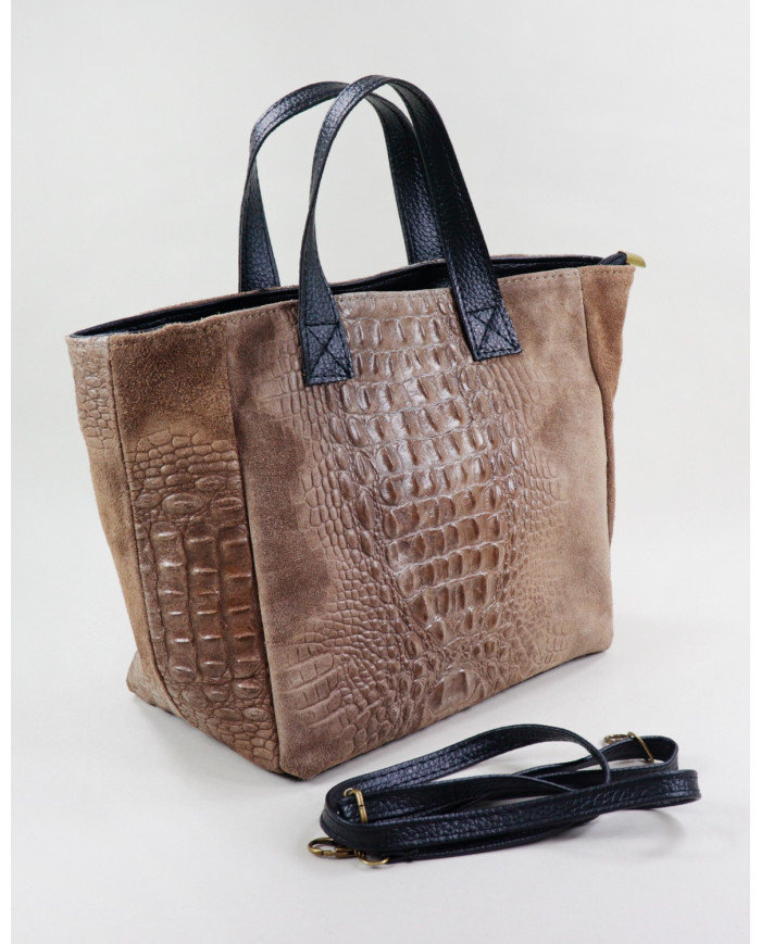 Hand Lady Bolsa de Taupe en Skin