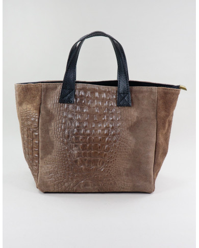 Hand Lady Taupe Bag in Skin