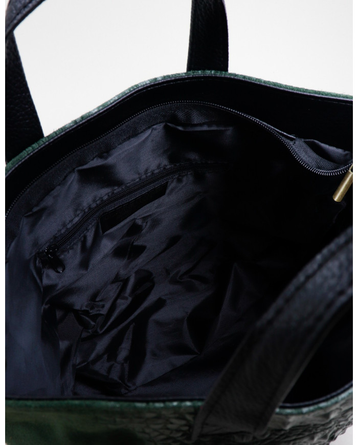 Green Lady of Hand Bag in Skin