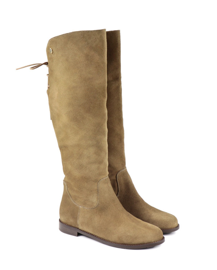 Bota Taupe Rasa Cano Alto Ginova