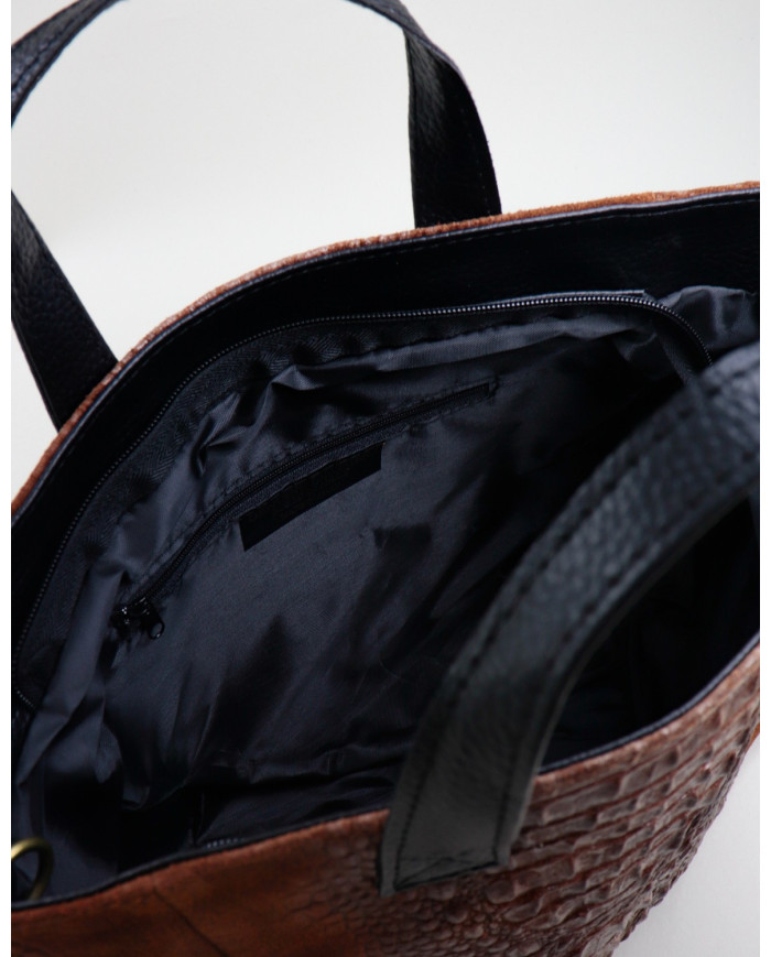 Hand Lady Bolsa de Taupe en Skin