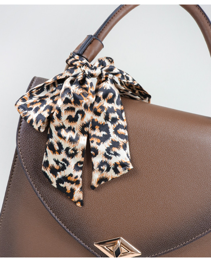 Mala Castanha de Senhora com Lenço Leopardo