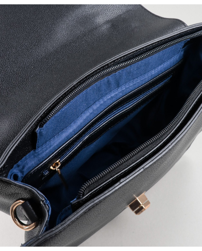 Lady's Black Suitcase with Leopard Scarf