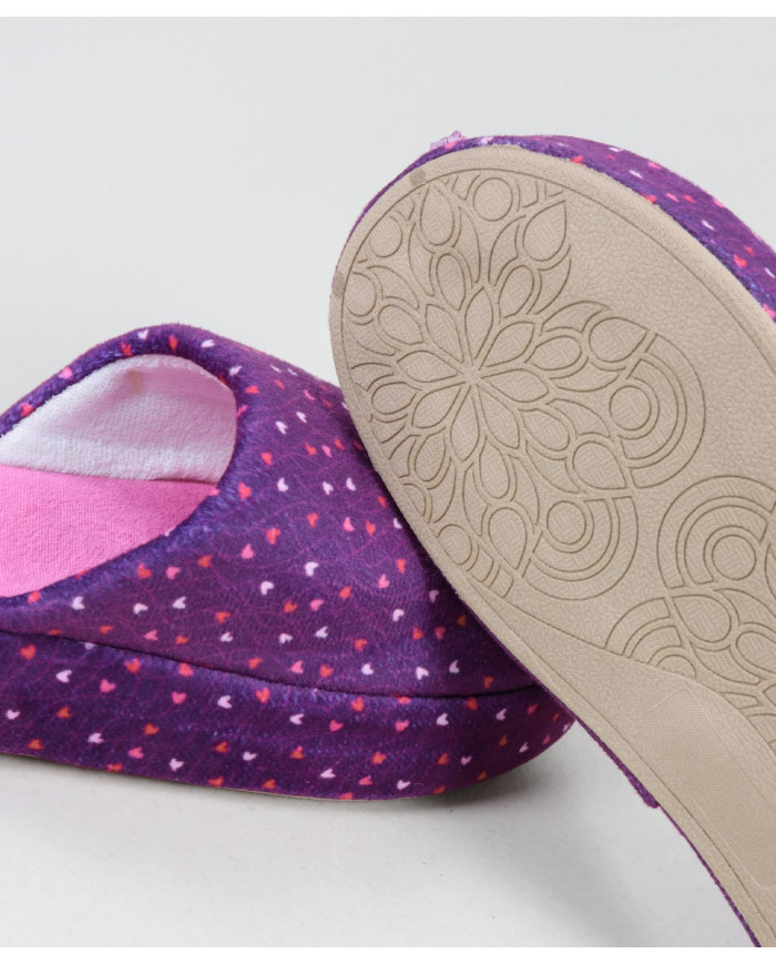 Chinelos de Quarto de Senhora com Corações