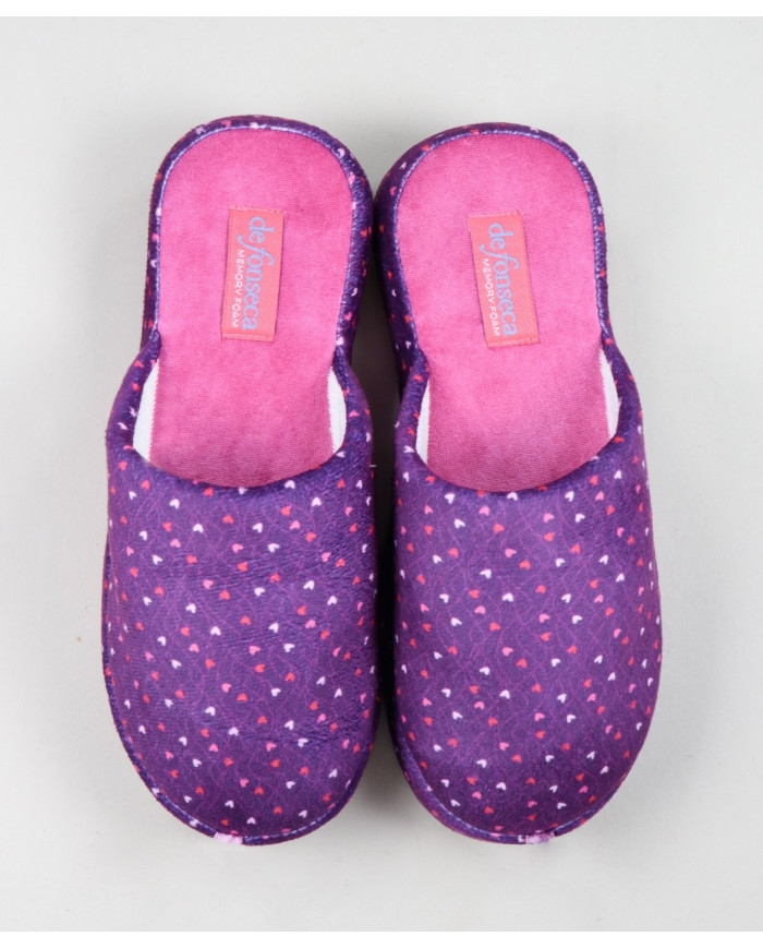 DeFonseca de Senhora Room Slippers with Hearts