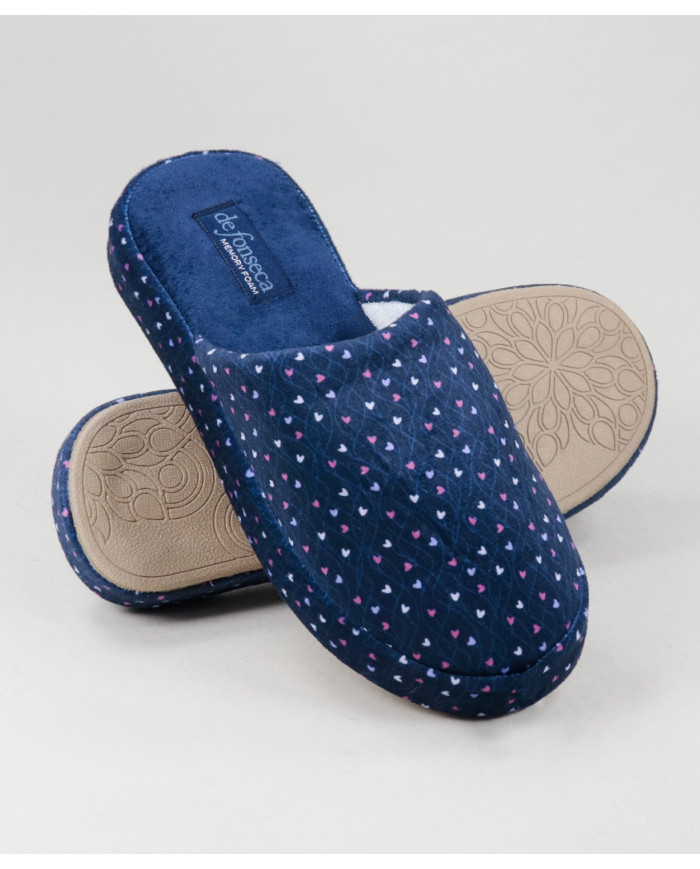 Ladies Room Slippers with Hearts
