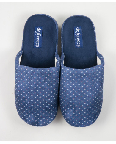 Zapatillas de habitación para hombres con patrón