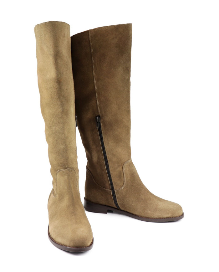 Bota Taupe Rasa Cano Alto Ginova