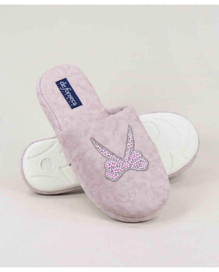 Bedroom Slippers DeFonseca de Senhora with Lace Decorated