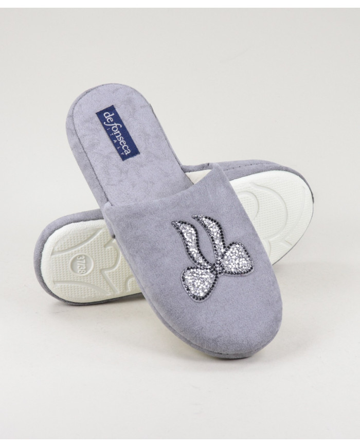 Ladies Room Slippers with Lace Decorated