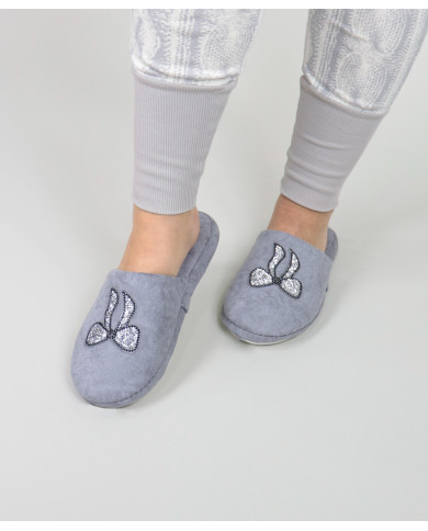 Zapatillas de la habitación de las damas con encaje decorado