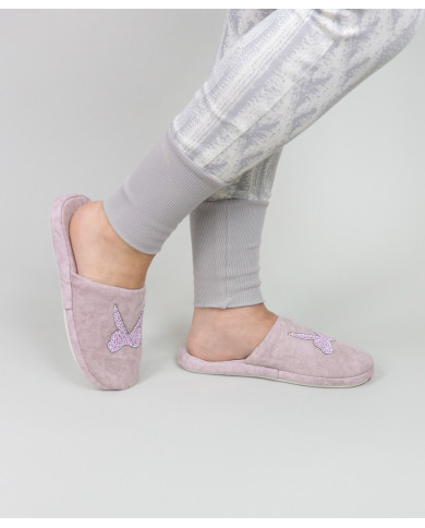 Zapatillas de la habitación de las damas con encaje decorado