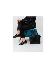 Ladies Black Suitcase with Hand Strap