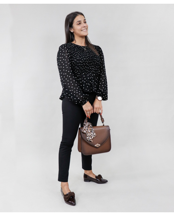 Lady's Chestnut with Leopard Scarf