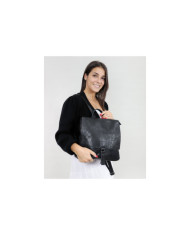 Black Backpack with Application Decorative