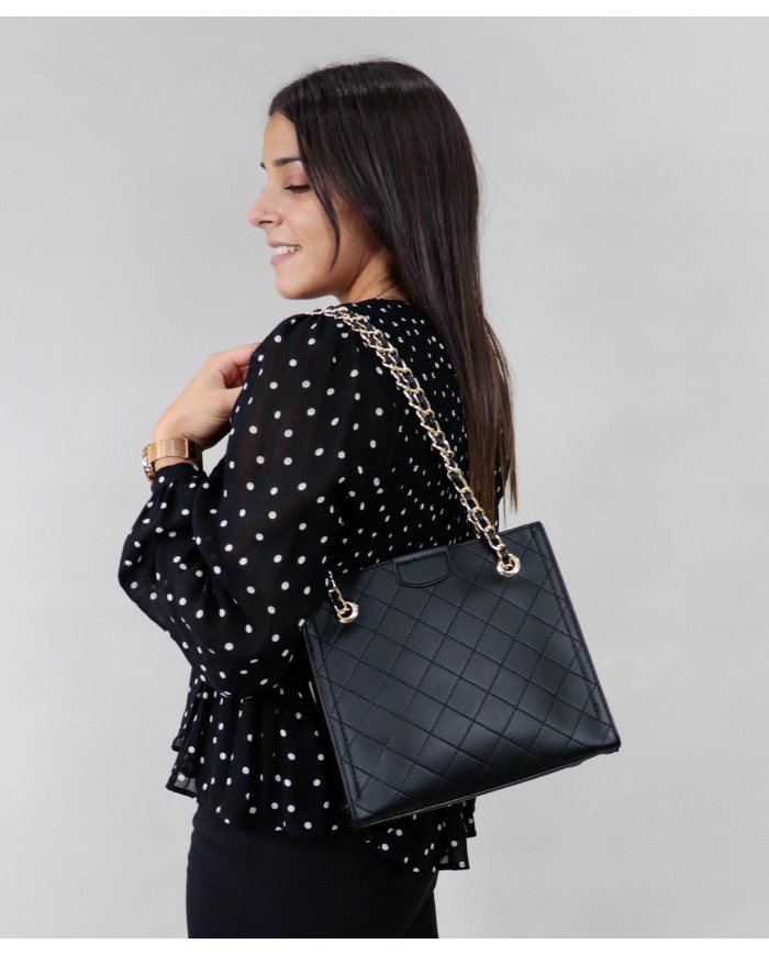 Mala Preto de Senhora com Costuras