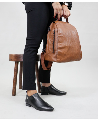 Mochila Camel de Senhora com Vários Bolsos