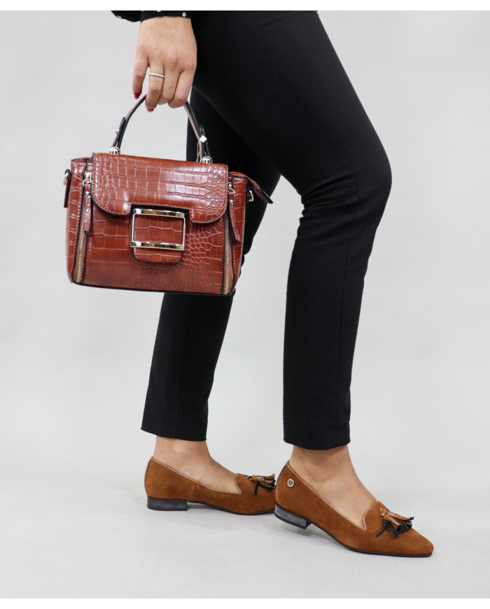 Lady Camel Bag con cierres