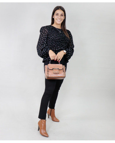 Ladies Taupe Suitcase with Clasps