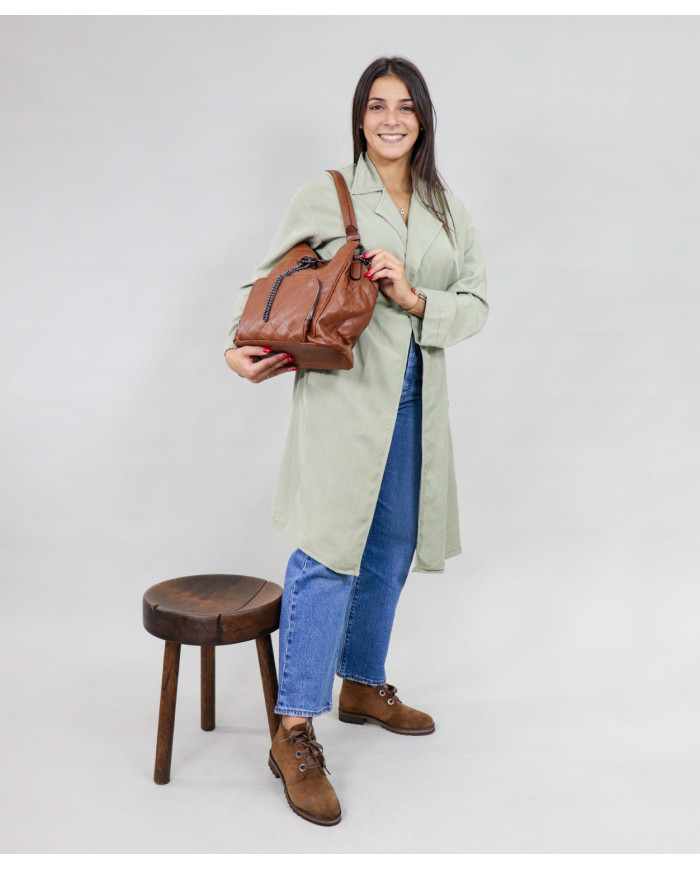 Lady Camel Bag con Apply ajustable