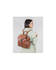 Ladies Camel Backpack with Adjustable Applique