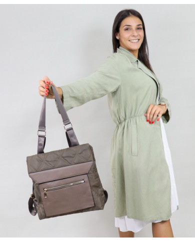 Damas verde mochila con pala decorativa