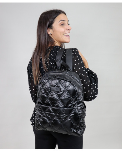 Ladies Black Backpack Padded