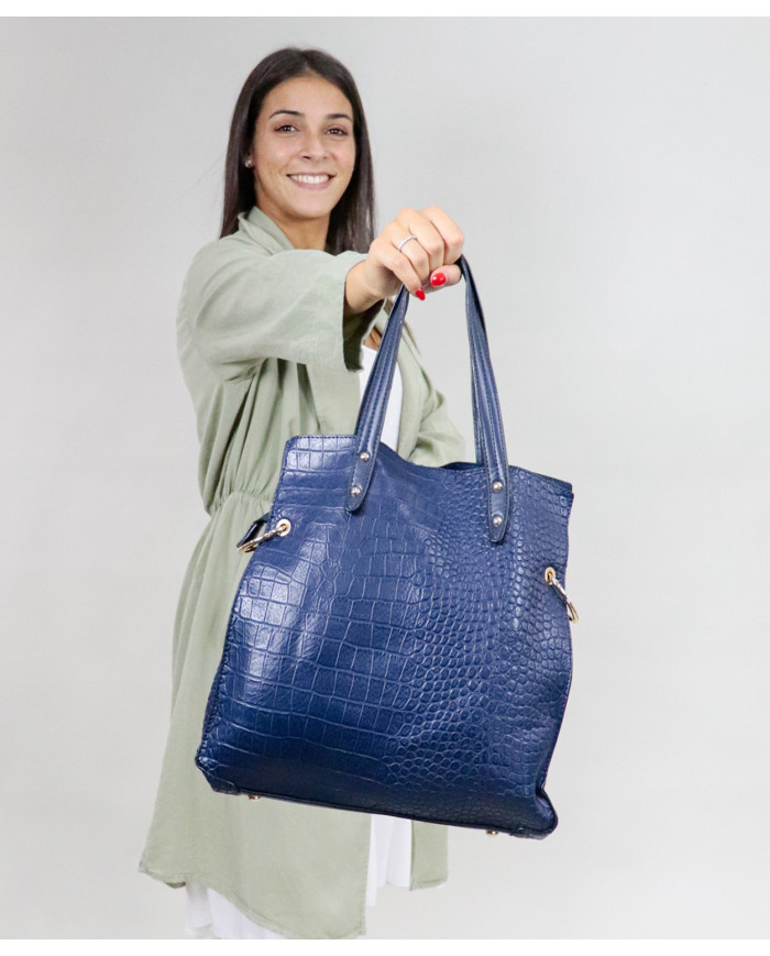 Blue Lady Suitcase with Interior Partitions