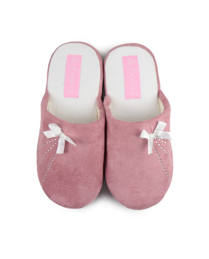 Chinelos de Quarto de Senhora Rosa  DeFonseca com Laço