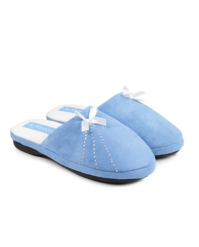 Turquoise DeFonseca Bedroom Slippers with Lace