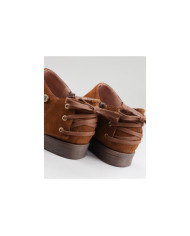 Botas Camel Rasas Ginova com Atacadores Atrás