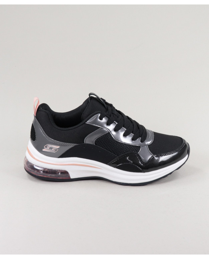 Black Skechers Bobs Pulse Air Trainers