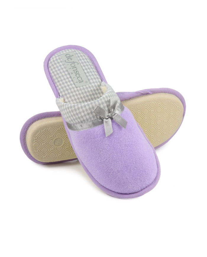 DeFonseca Damas de la habitación zapatillas con encaje Satin