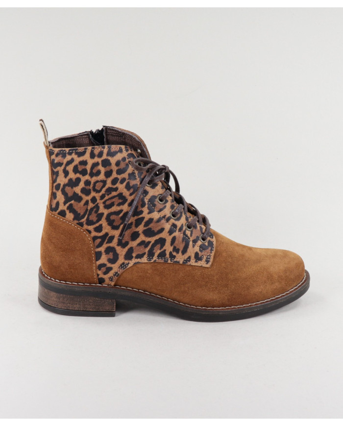 Ginova Rasos Botas con Pormenor en Leopard