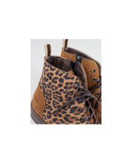 Botins Rasos Ginova com Pormenor em Leopardo