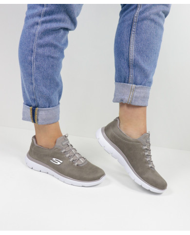 Sapatilhas Cinza Skechers Oh So Smooth