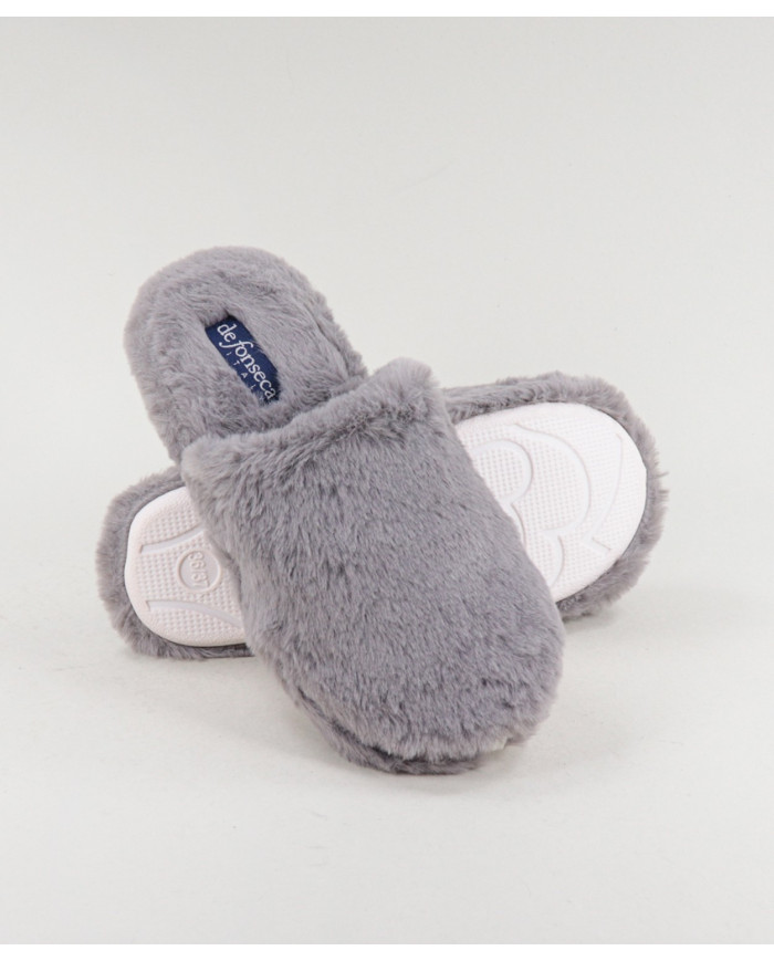 Zapatillas de habitación de damas en Pelo