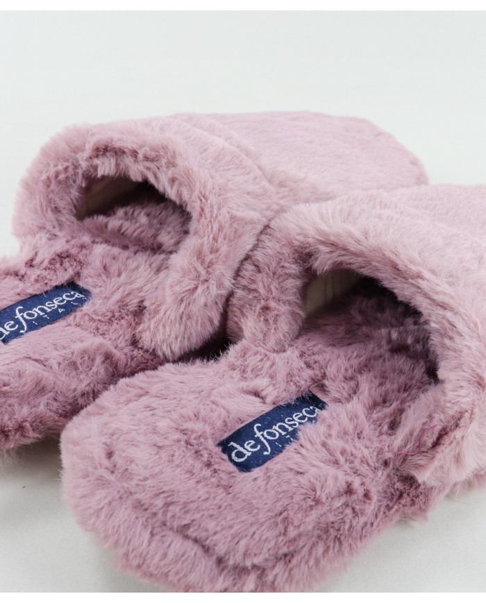 Zapatillas de habitación de damas en Pelo