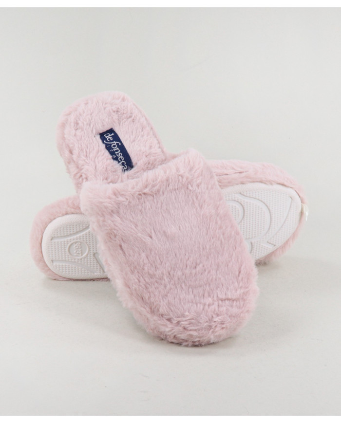 Zapatillas de habitación de damas en Pelo