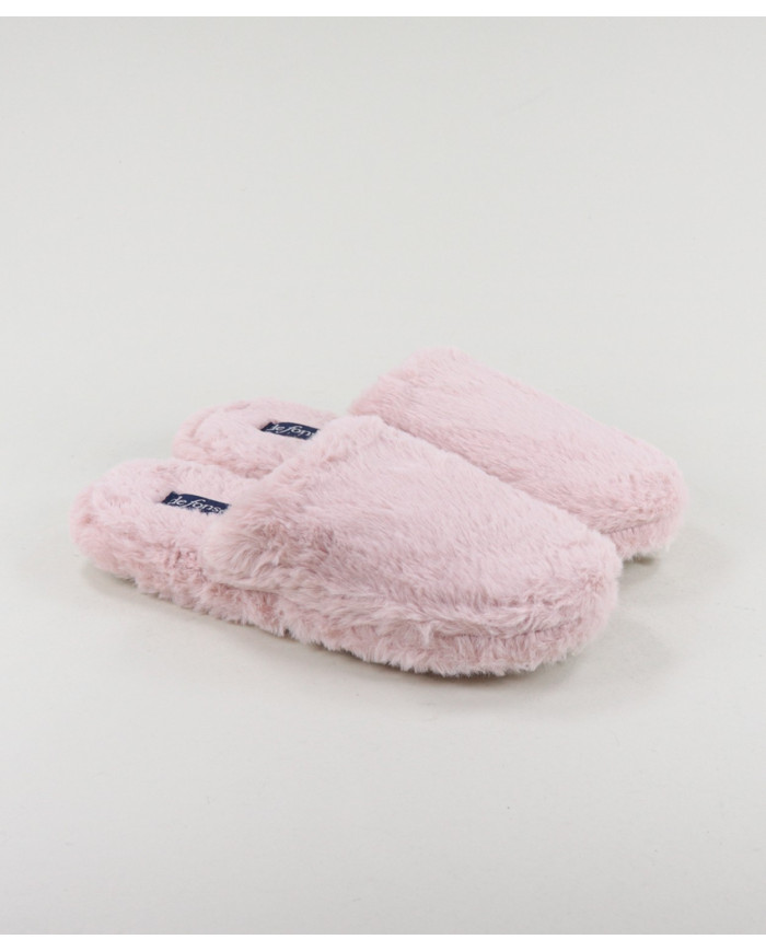 Zapatillas de habitación de damas en Pelo